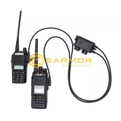 M56 DUALCOMM PTT, Kenwood / Baofeng 2-pin Connector
