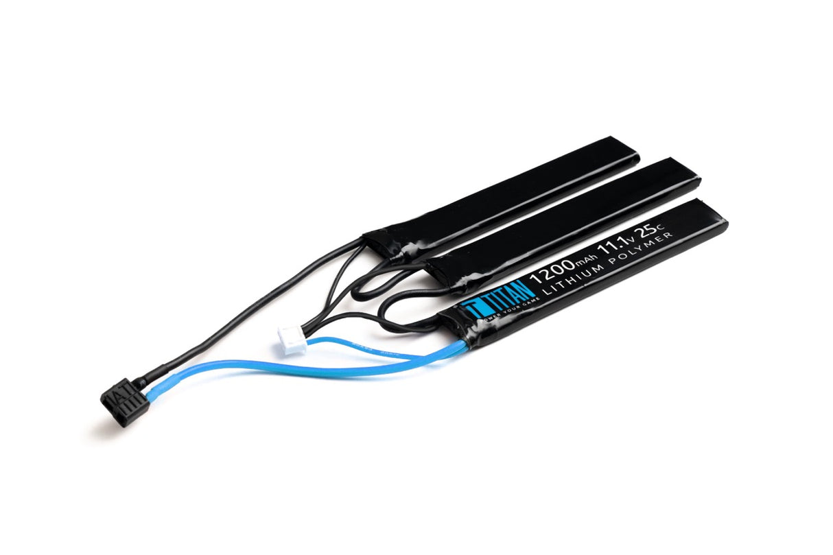 TITAN Li-Po Batteri 11.1V 1200mAh 25C – Crane (3-delt) T-Dean