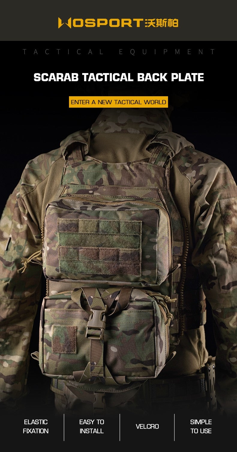 WoSporT WST SCARAB MOLLE-bagpanel med granat- og IFAK-lomme