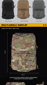 WoSporT WST SCARAB MOLLE-bagpanel med granat- og IFAK-lomme