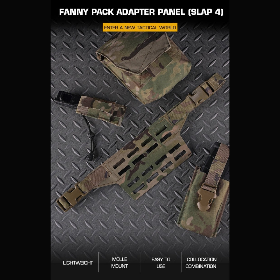 WST Fanny Pack MOLLE Adapter Panel, Small (4 Rows)