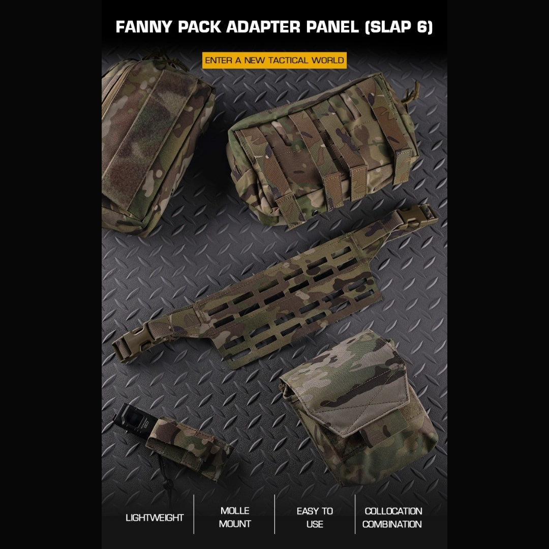 WST Fanny Pack MOLLE Adapter Panel, Large (6 Rows)