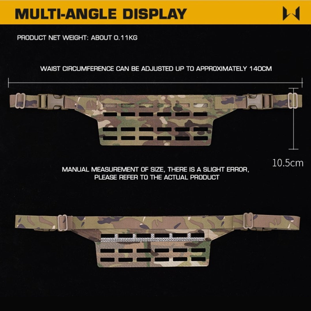WST Fanny Pack MOLLE Adapter Panel, Large (6 Rows)