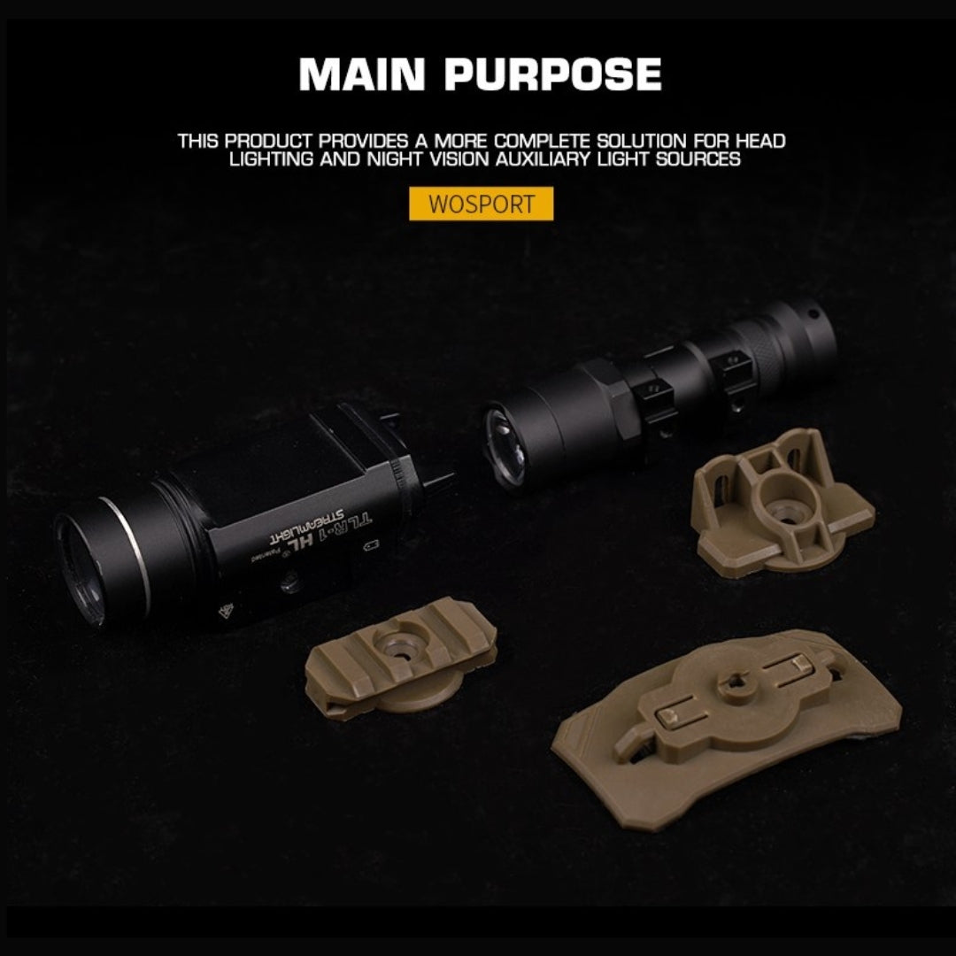 WST Universal Helmet Tactical Light Adapter, VELCRO Mount