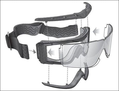 Bollé X810 Tactical Beskyttelsesbriller - Klar Lens