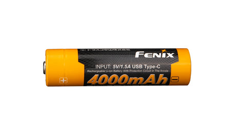 FENIX 18650 Genopladeligt Batteri 4000mAh Li-ion USB-C