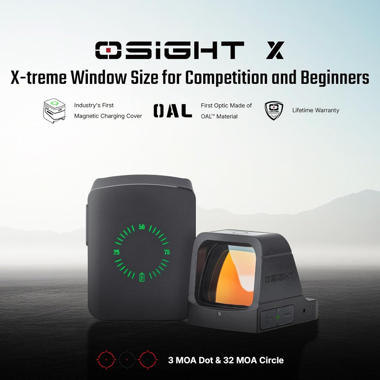 OLIGHT Osight X rødpunktsigte med magnetisk ladecover