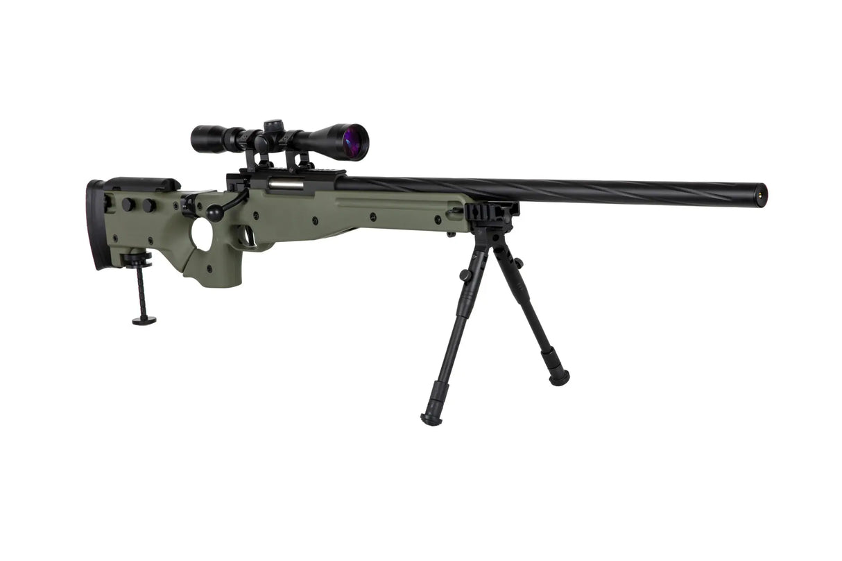 Specna Arms SA-S14 sniper airsoft rifle with scope and bipod Olive