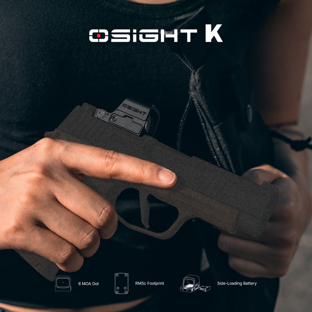OLIGHT Osight K Red Dot Sight, RMSc Footprint