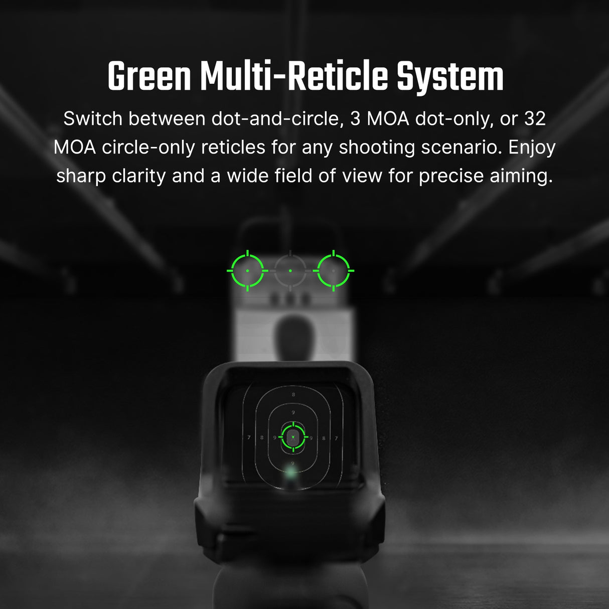OLIGHT Osight SE Red Dot Sight (Green Dot), RMSc Footprint