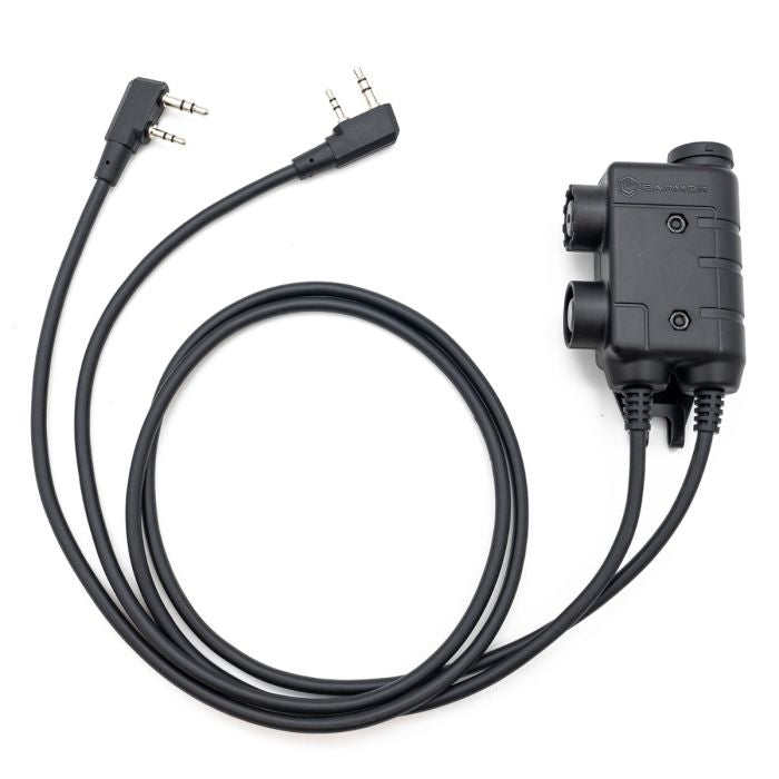 M56 DUALCOMM PTT, Kenwood / Baofeng 2-pin Connector