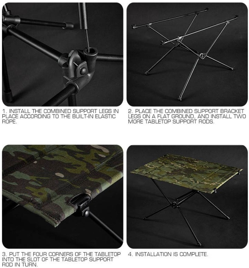 WoSporT WST foldbart feltbord 60 x 39 x 40 cm – Multicam