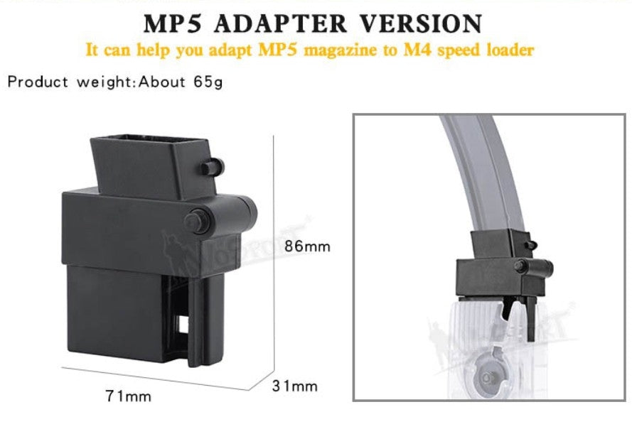 Speedloader MP5 Adapter - Black