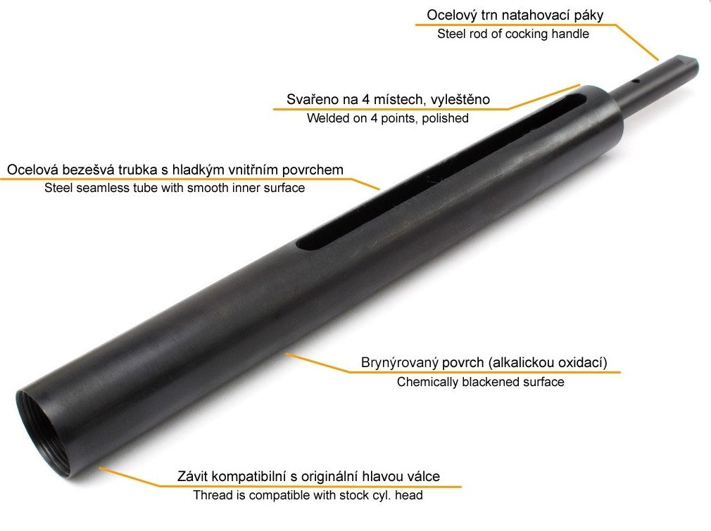 AirsoftPro Steel Cylinder for WELL MB44xx (M4 Thread)