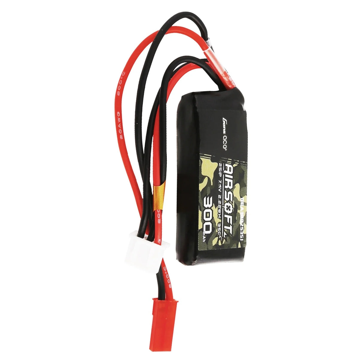Gens ACE Li-Pol Battery 7.4V 300mAh, 35C, JST