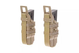 Double Open Pistol magasin Pouch - Tan