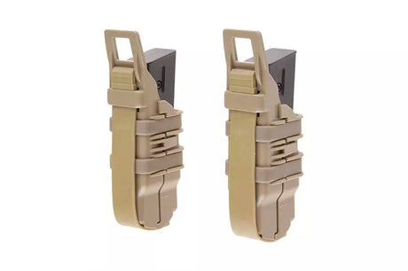 Double Open Pistol magasin Pouch - Tan