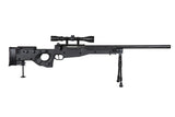 Specna Arms SA-S14 sniper airsoft rifle with scope and bipod Black
