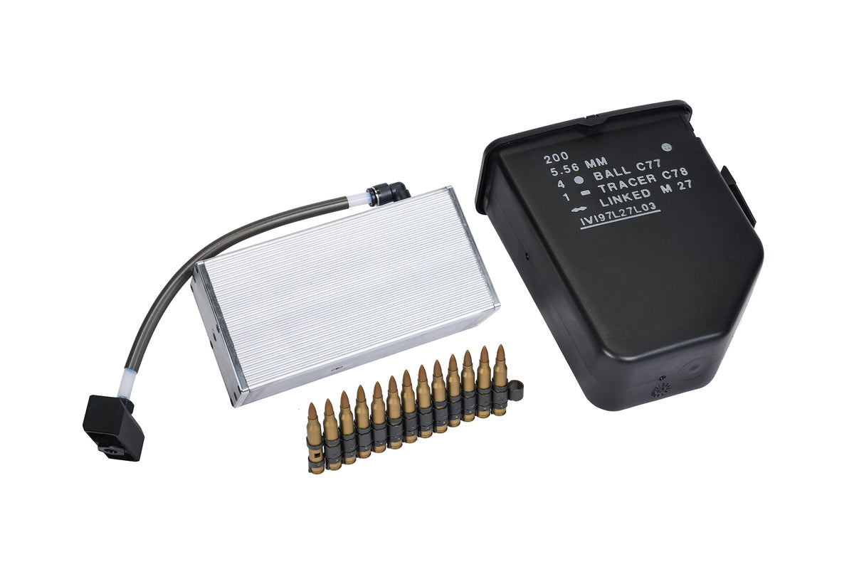 VFC M249 GBBR Gas Ammo Box med dummy patronbælte