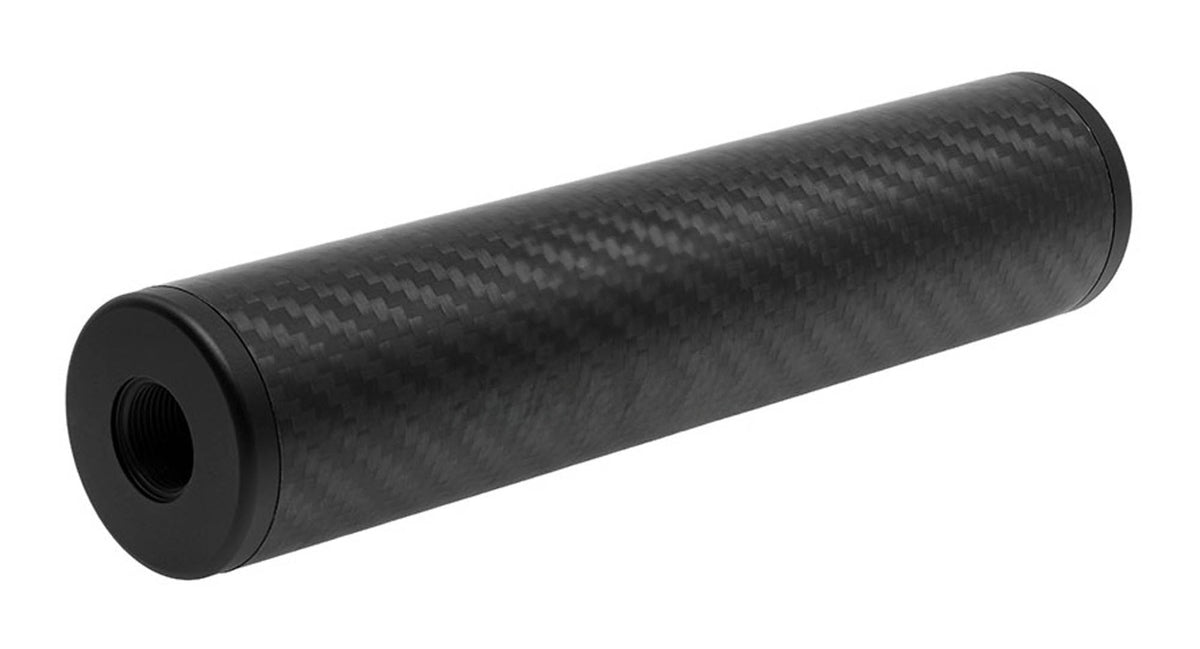 BO manufacture E LONG 14MM CW AND CCW carbon silencer - BLACK