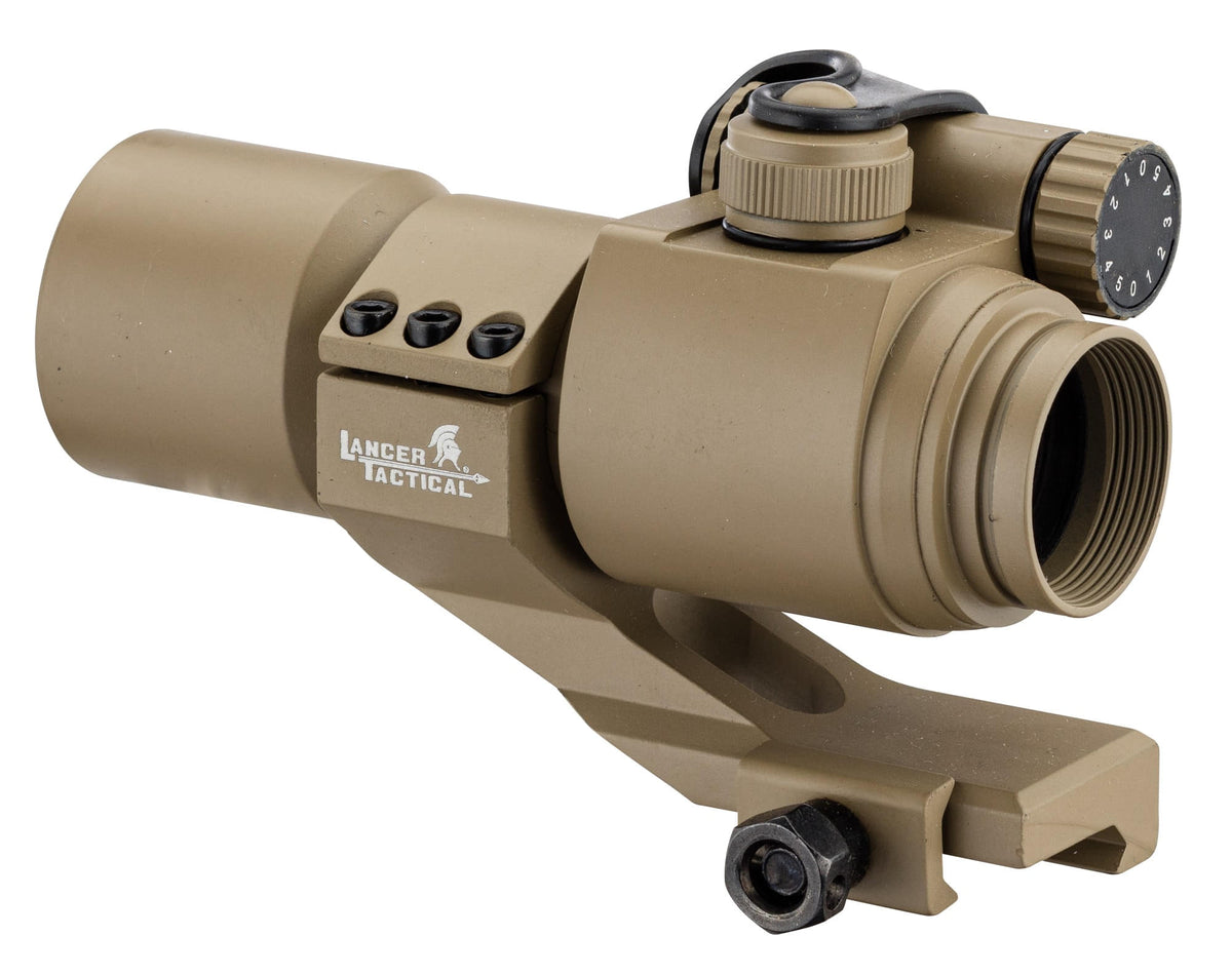 Red and Green Dot scope with Cantilever Mount tan