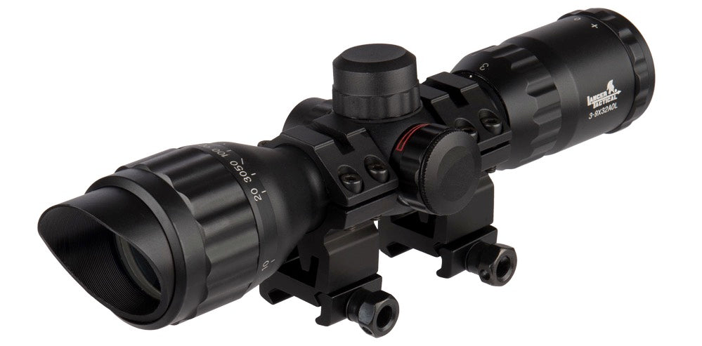 3-9x32 AOL Mil-dot Red & Green dot scope