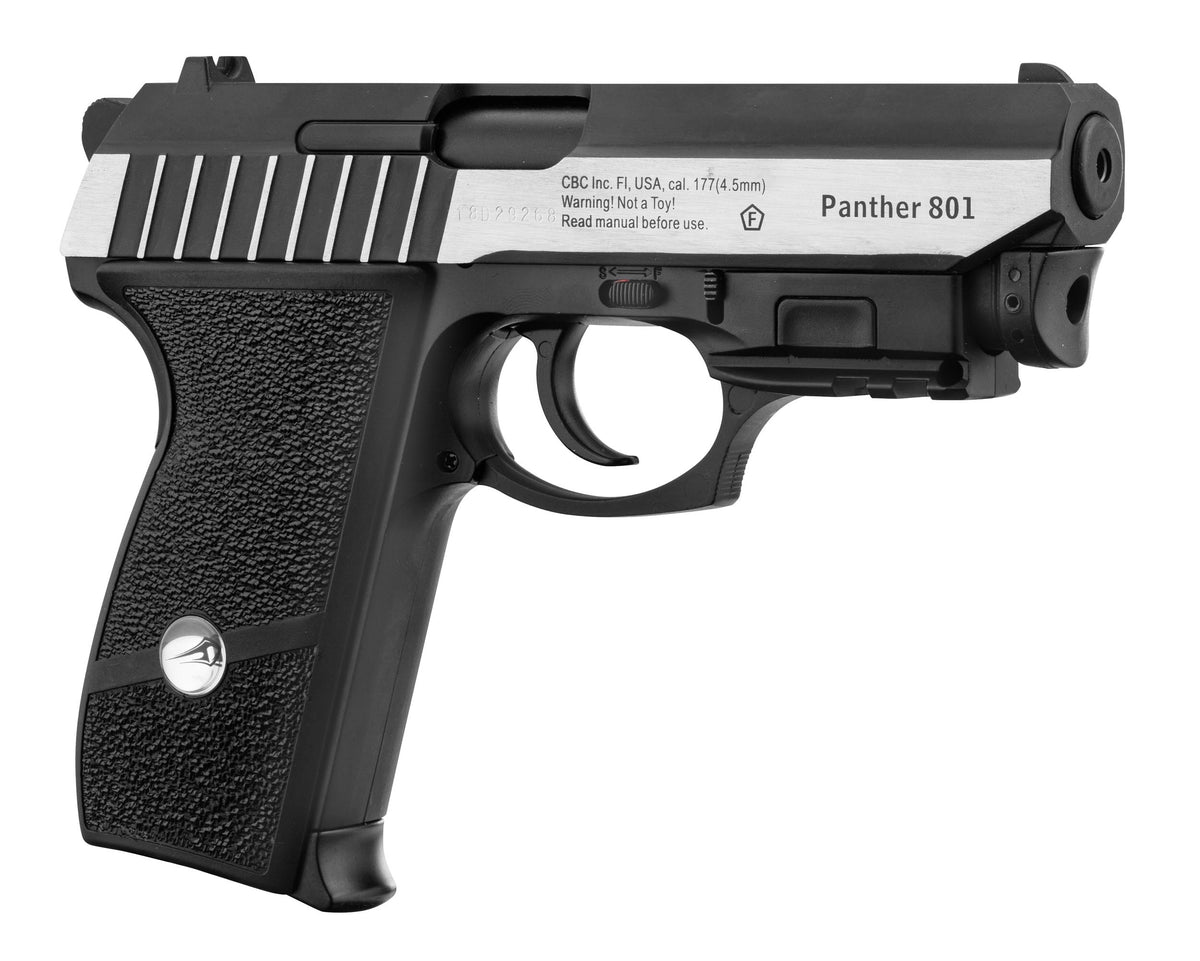 CO2 BORNER PANTHER 801 Blowback cal. 177 Steel BBS pistol + integrated laser