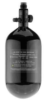 Carbon HPA Tank 4500 PSI, 1,1L med regulator - Sort