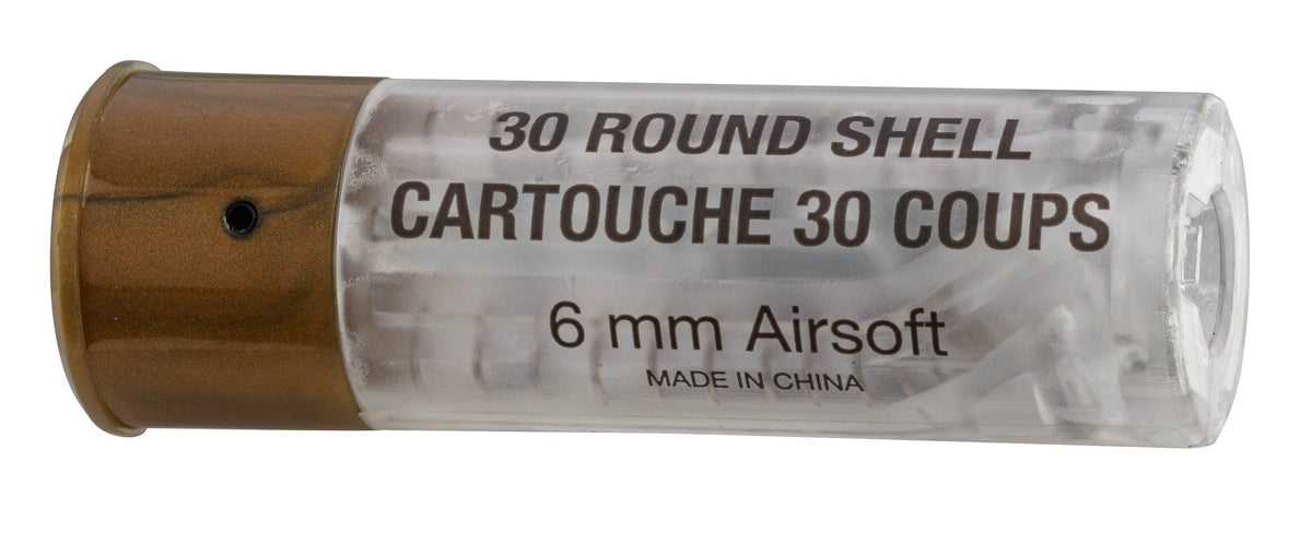Pack of 6 cartridges for BO/FABARM clear airsoft shotgun