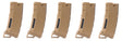 Pack of 5 Speed Mid-cap 130 rounds M4 AEG mag Tan