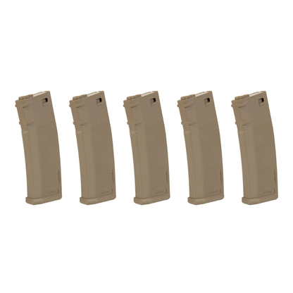 5 Stks 125 Skuds S-Mag Mid-Cap Magasiner - Tan