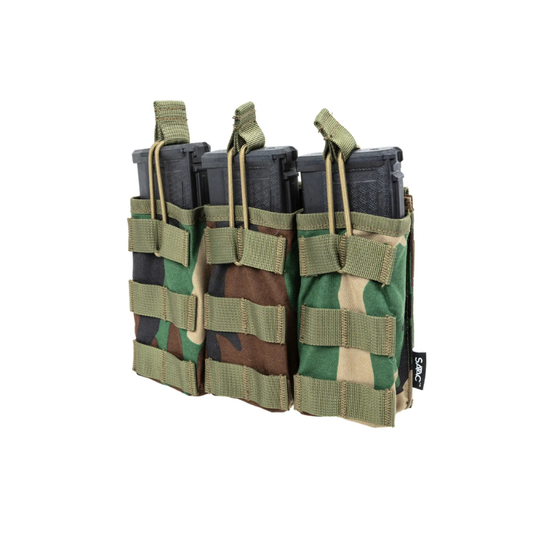 Triple magasinlommer til M4/M16 - Woodland