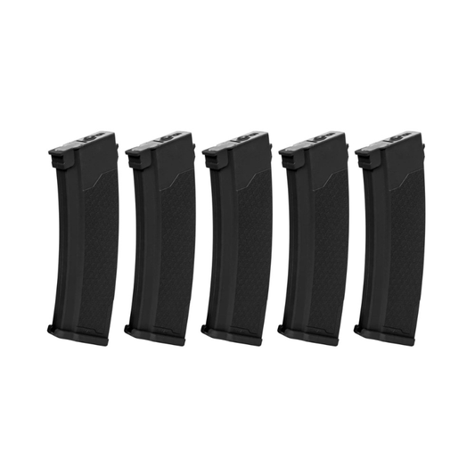 Sæt af 5 S-Mag Hi-cap magasiner til J series AK modeller - Sort