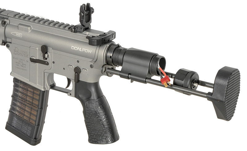 Daniel Defense DDM4 PDW SBR Eshooter ETU Airsoft Riffel – Silver/Grey