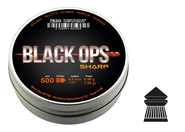Black Ops spidshagl 4,5 mm – 500 stk.