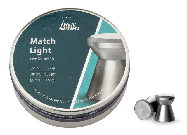 H&N Match Light hagl 4,5 mm – 0,51 g, 500 stk.