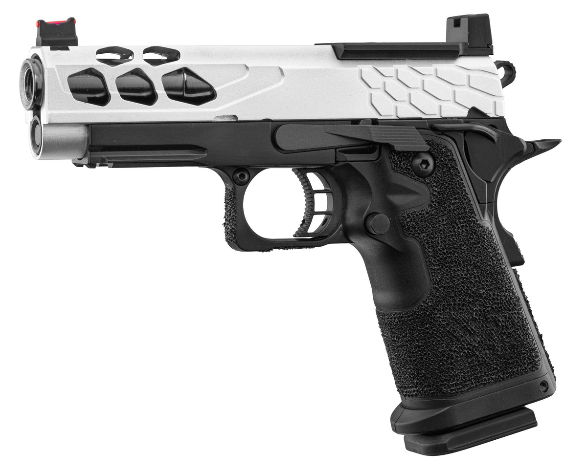 GBB Stryk Hi-Capa 4.3 Silver Lancer Tactical Airsoft Pistol