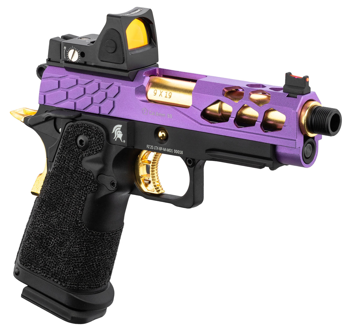 Lancer Tactical Stryk Hi-Capa 4.3 Purple/Gold + RMR