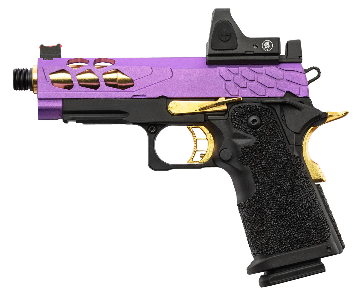 Lancer Tactical Stryk Hi-Capa 4.3 Purple/Gold + RMR