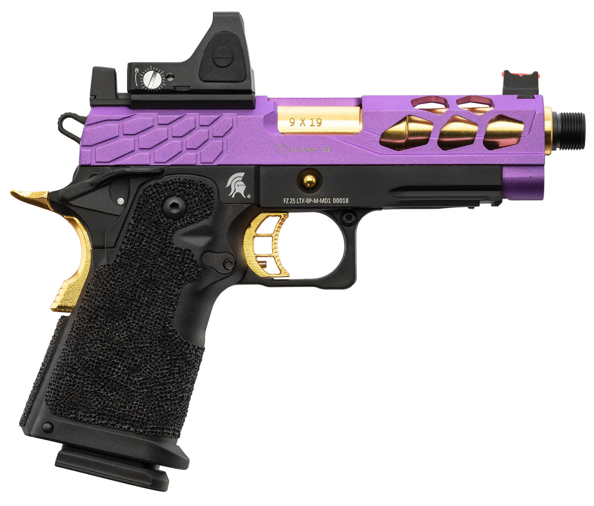 Lancer Tactical Stryk Hi-Capa 4.3 Purple/Gold + RMR