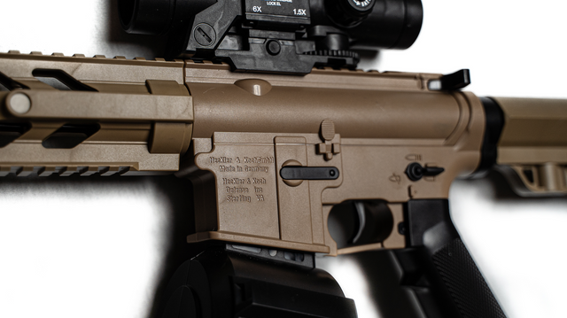 M4 Viper gel blaster tan og sort med fuldautomatisk skud | Airsoftgeek