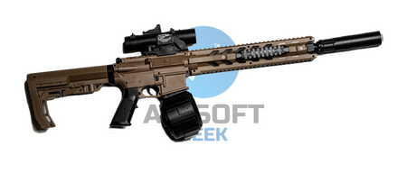M4 Viper gel blaster tan og sort med fuldautomatisk skud | Airsoftgeek