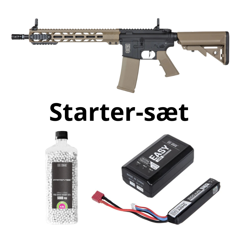 Starter-Sæt m/ Våben, batteri, oplader og kugler