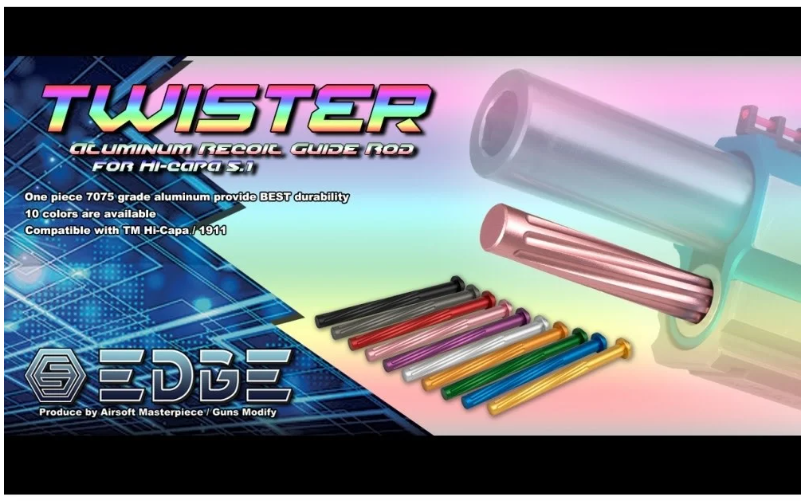 EDGE Custom "TWISTER" Aluminum Recoil Guide Rod Til Hi-CAPA 5.1