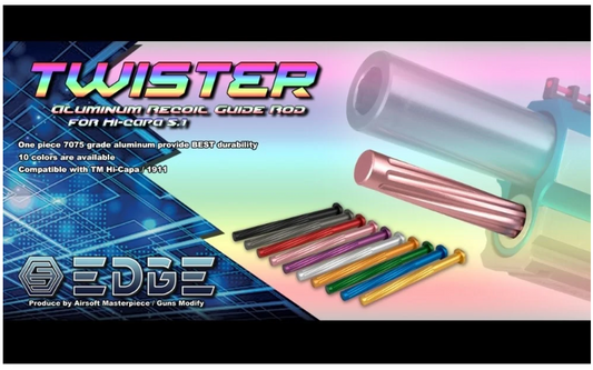 EDGE Custom "TWISTER" Aluminum Recoil Guide Rod Til Hi-CAPA 5.1
