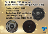 100:200 Helical Torque CNC Gearsæt