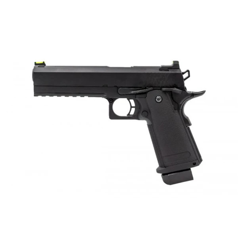 Raven Hi-Capa 5.1 GBB pistol sort med fiberoptiske sigter | Airsoftgeek
