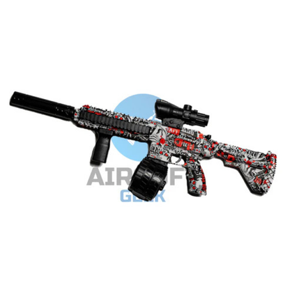 Splatter M416 Gel Blaster - Rød Grafiti