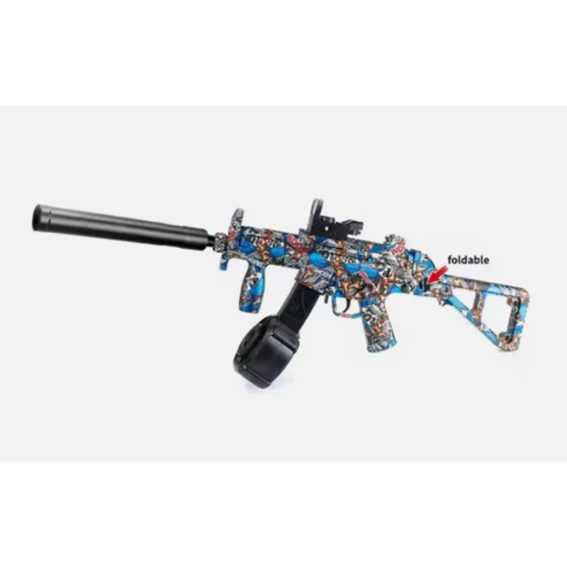 Splatter MP5K Gel Blaster - Blå Grafiti
