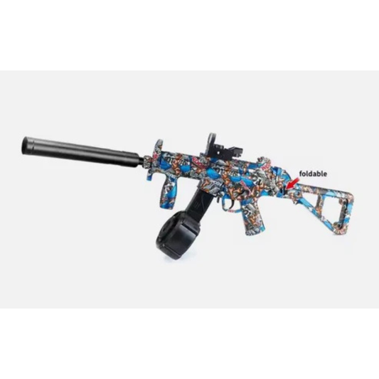 Splatter MP5K Gel Blaster - Blå Grafiti